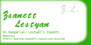 zsanett lestyan business card